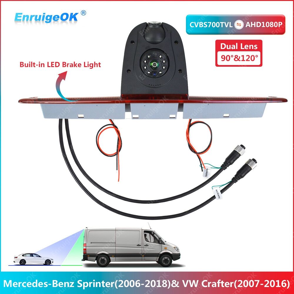 Dual Lens Brake Light Rear View Backup Camera for Mercedes-Benz Sprinter Van