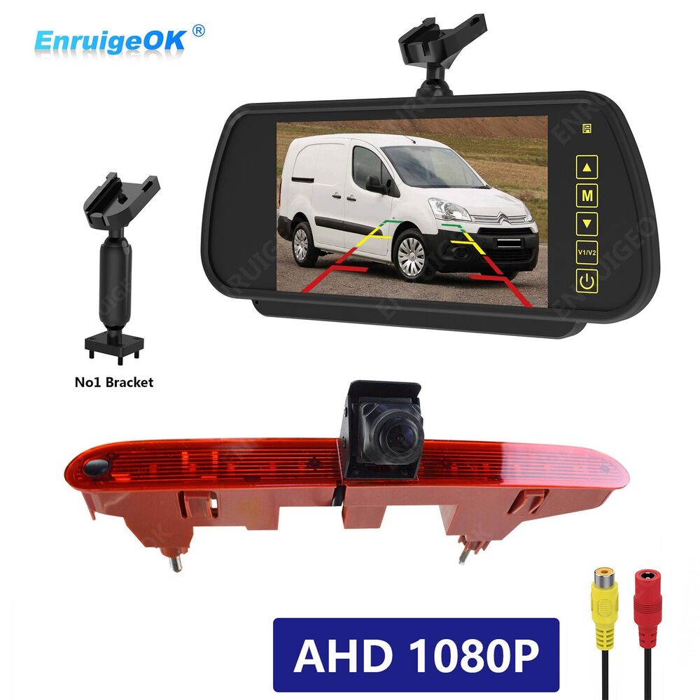 Brake Light Rear View Camera for Citroen Berlingo Peugeot Partner + 7'' Monitor