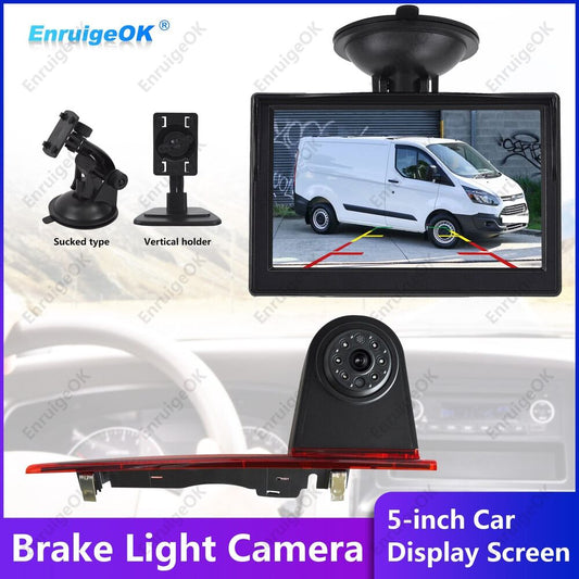 5" Monitor & Brake Light Backup Camera For Ford Transit Custom Van (2012-2015)