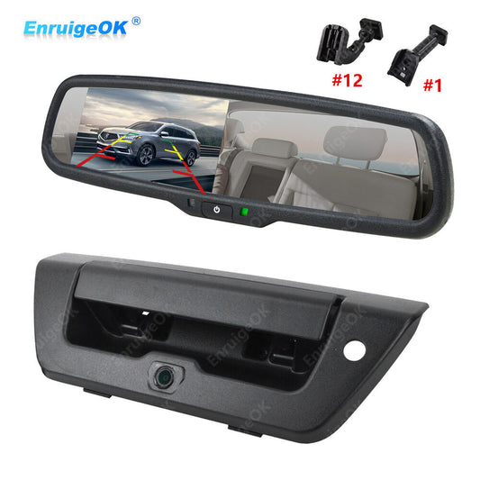 For 2015-2018 Ford F150 Tailgate Handle Rear View Backup Camera + 4.3" Monitor