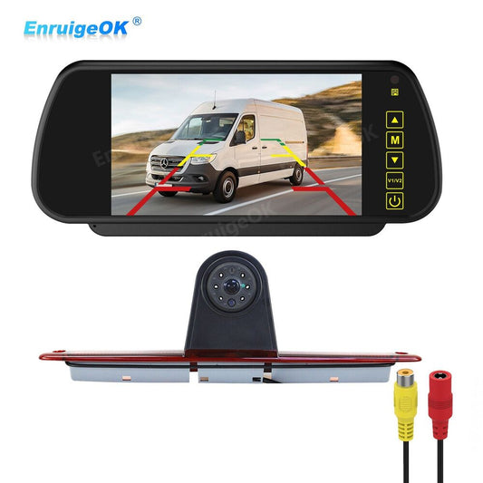 Brake Light Rear View Backup Camera For Mercedes Benz Sprinter Van + 7'' Monitor