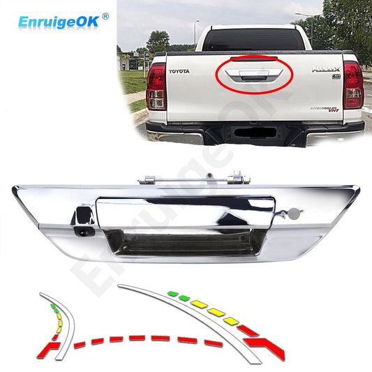 Chrome Tailgate Handle Rear Camera For 2015-2021 Toyota Hilux Revo Pickup Truck