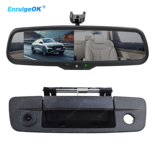 Tailgate Rear View Backup Camera & Mirror Monitor for Dodge Ram 1500 2500 3500