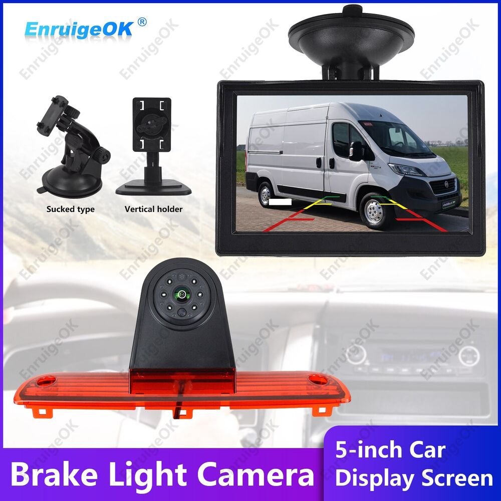 5" Monitor & Brake Light Reversing Camera for Peugeot Boxer Citroen Relay