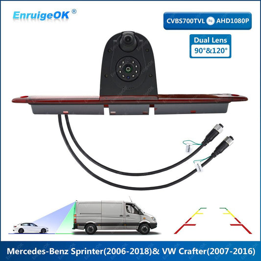 Dual Lens Brake Light Rear View Backup Camera for Mercedes-Benz Sprinter Van