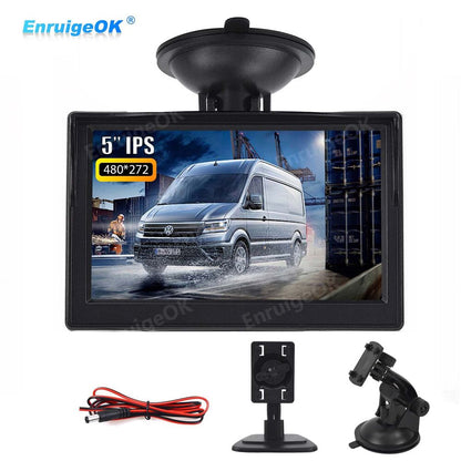 5" LCD Color Screen Backup Monitor Display RCA Video for Car Rear View Camera