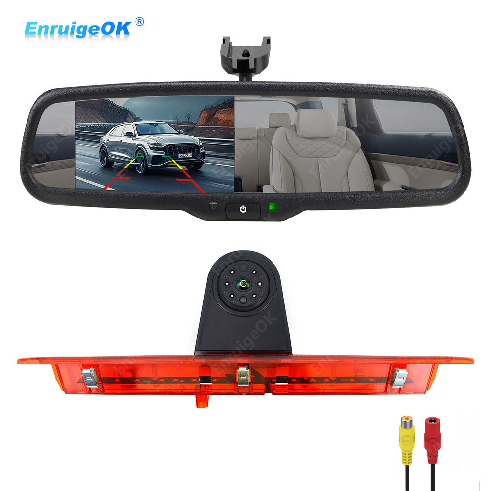 4.3" Mirror Monitor + Brake Light Backup Camera for Ford Transit Van 2014-2018