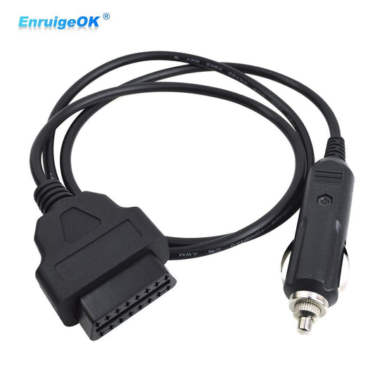 1m OBD2 Cigarette Lighter Female Connector Emergency Power Cable Battery Tool