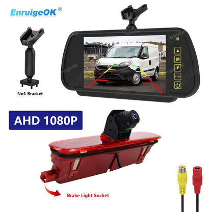 7" Monitor & Brake Light Rear View Reverse Camera for Opel Combo Fiat Doblo