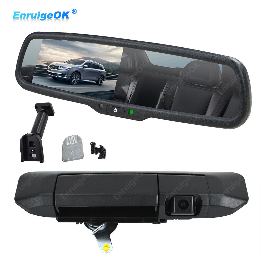 For 2005-2015 Toyota Tacoma Rear View Mirror Monitor Tailgate Backup Camera Kit