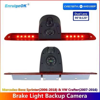 Dual Lens Brake Light Reversing Camera for Mercedes-Benz Sprinter VW Crafter Van