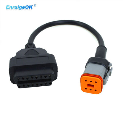 6 Pin to OBD2 OBDII Diagnostic Scanner Adapter Cable for Harley Davidson