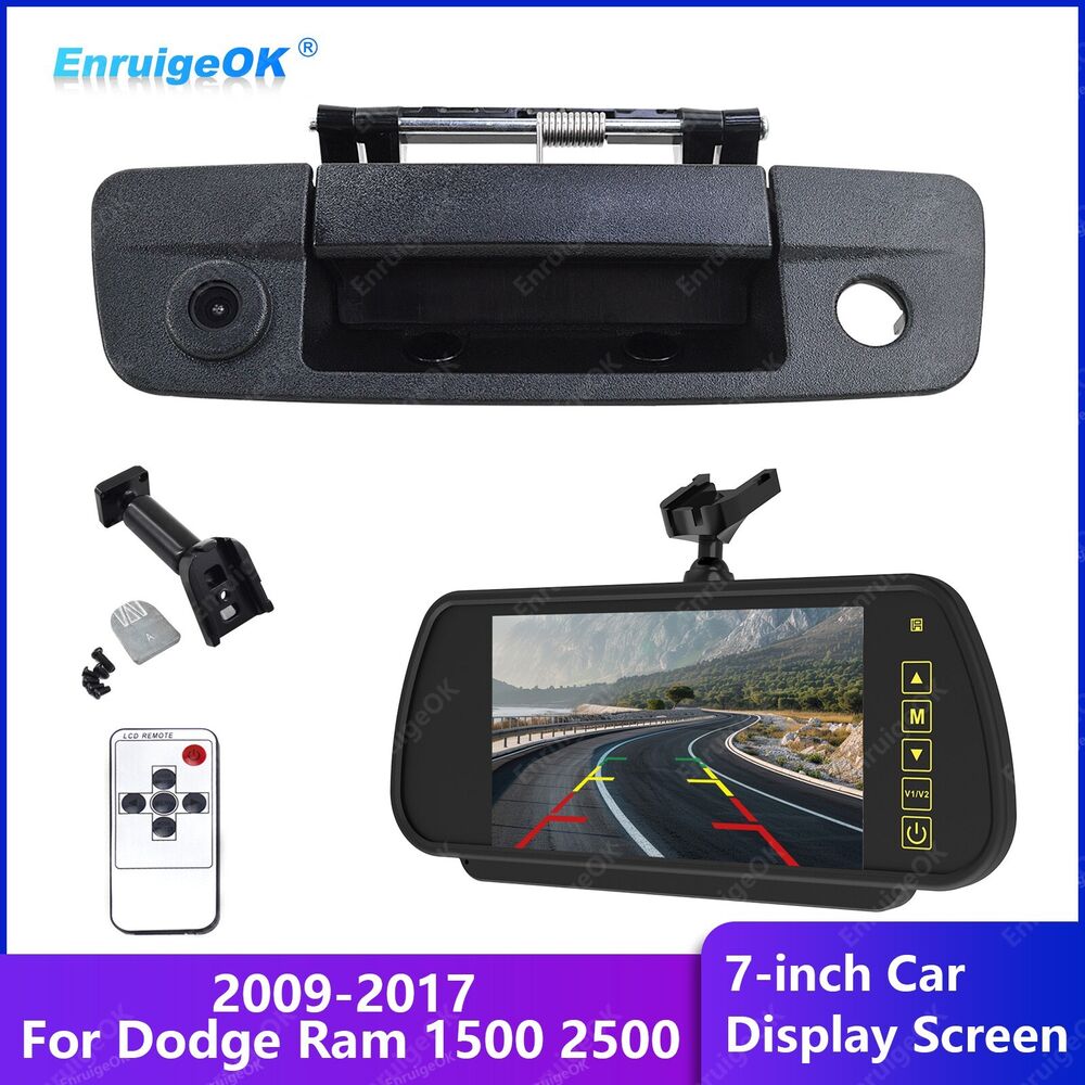 7" Monitor & Tailgate Handle with Backup Camera for Dodge Ram 1500 2500