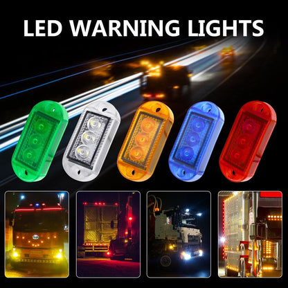 3LED Side Marker Indicators Light Lamp for Truck Boat Trailer Lorry DC 12V-24V