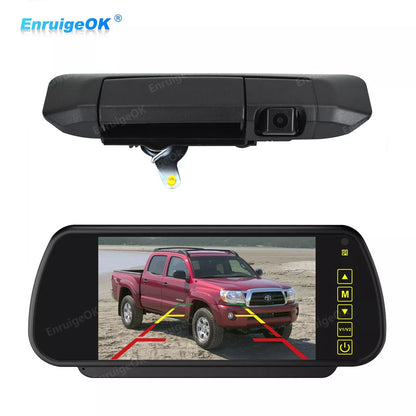 Tailgate Handle Backup Camera for Toyota Tacoma 2005-2015 + 7'' Mirror Monitor