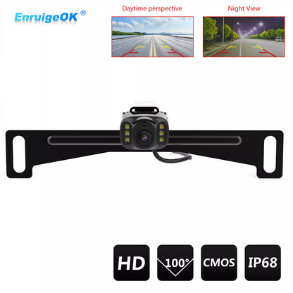 Car Rear View Backup Camera 6 LED Night Vision US License Plate CMOS 100°