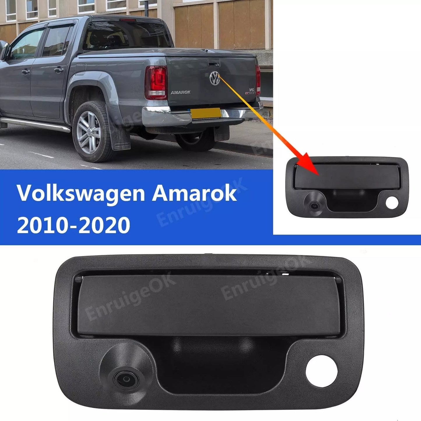 For 2010-2020 Volkswagen VW Amarok Tailgate Handle with Rear View Backup Camera