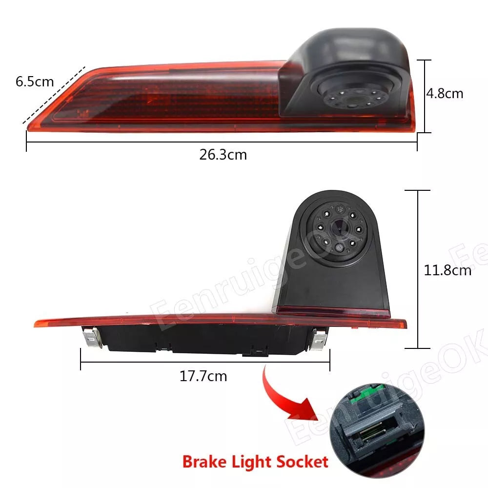 Backup Camera Kit with 3rd Brake Light for Ford Transit Custom Van 2012-2015