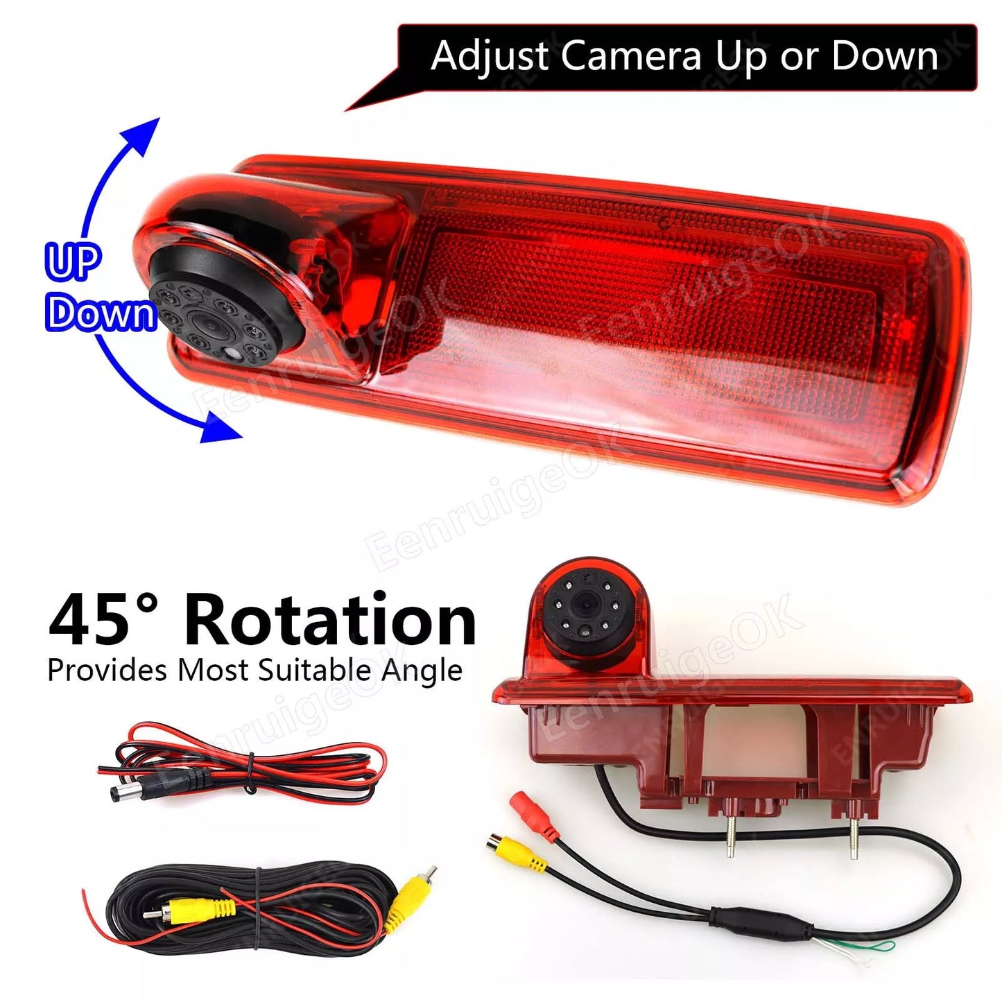 7" Monitor Rear Brake Light Reversing Camera for Vauxhall Vivaro Renault Traffic