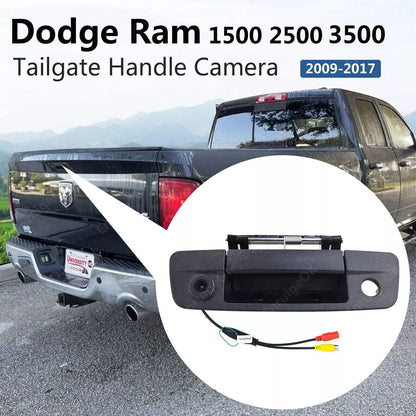 Tailgate Handle Backup Camera For 2009-17 Dodge Ram 1500 2500 3500+ 4.3" Monitor