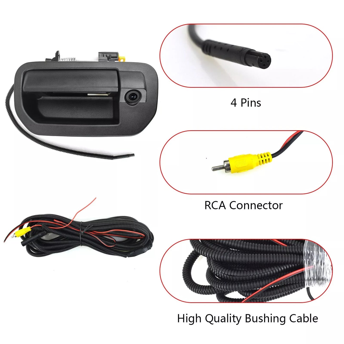 Tailgate Handle Backup Camera w/wire For 2006-2014 Honda Ridgeline