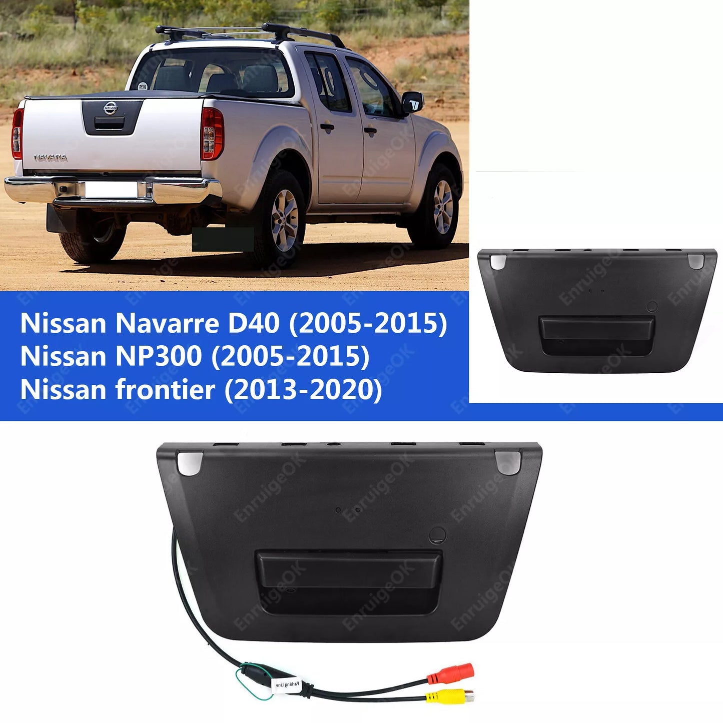 Tailgate Handle with Rear View Backup Camera for Nissan Frontier + 4.3" Monitor