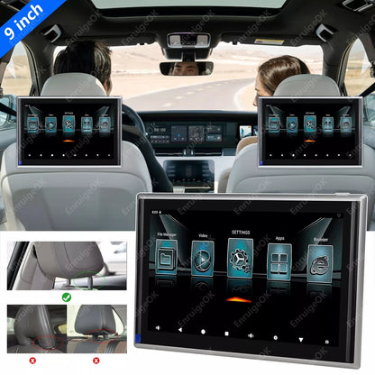 9-inch Android Car Headrest Monitor Video Player for Car TV Touch Screen WiFi