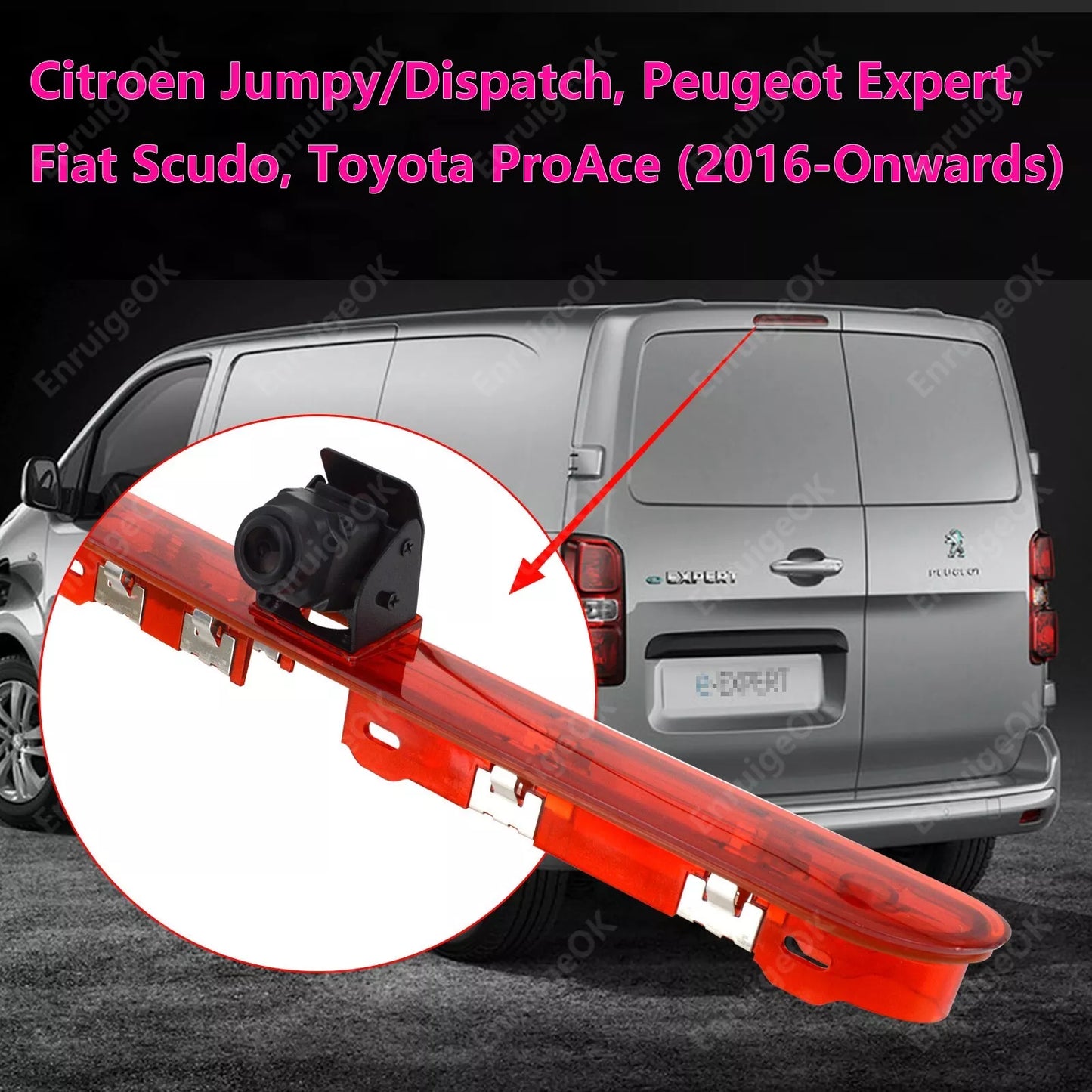 Car Reverse Camera Kit for Peugeot Expert Citroen Jumpy Dispatch Toyota ProAce