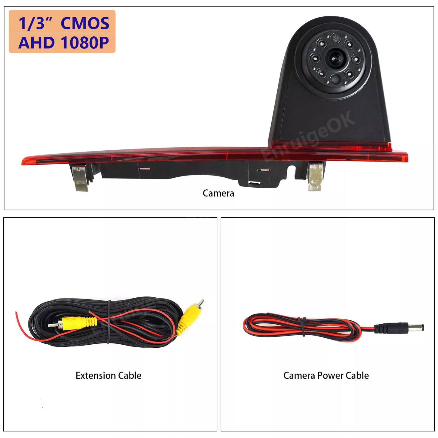 3rd Brake Light Backup Rear View Camera for Ford Transit Custom (2012-2015)