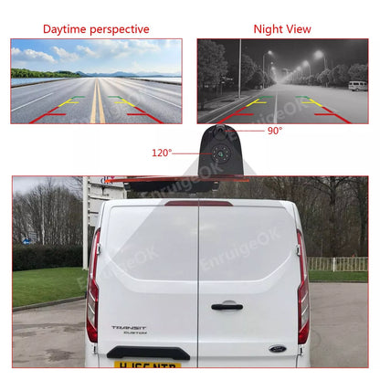 For 2012-2015 Ford Transit Custom Dual Lens Third Brake Light Backup Camera