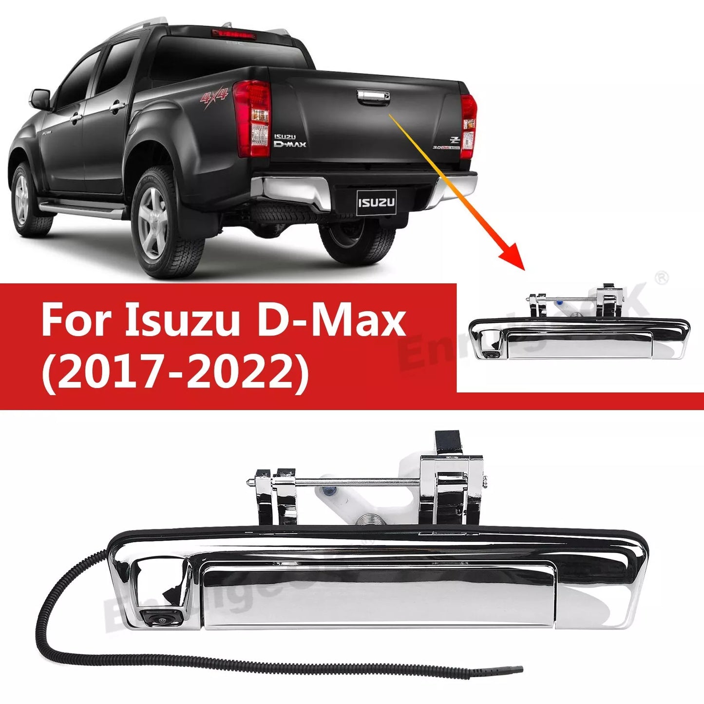 Tailgate Handle with Backup Camera for Isuzu D-Max 2017-2022 & 7" Monitor