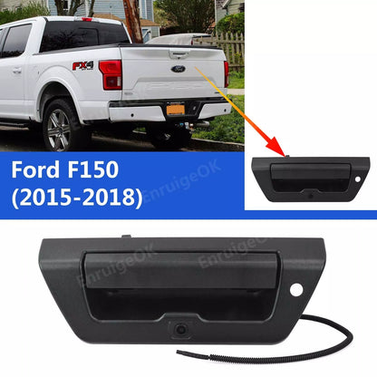 Black Tailgate Handle Backup Camera w/ Wire for Ford F-150 2015-2018