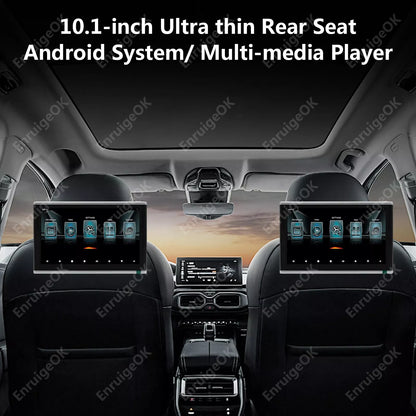 Car Headrest Monitor Touchscreen Rear Seat Player With Wireless Bluetooth WIFI