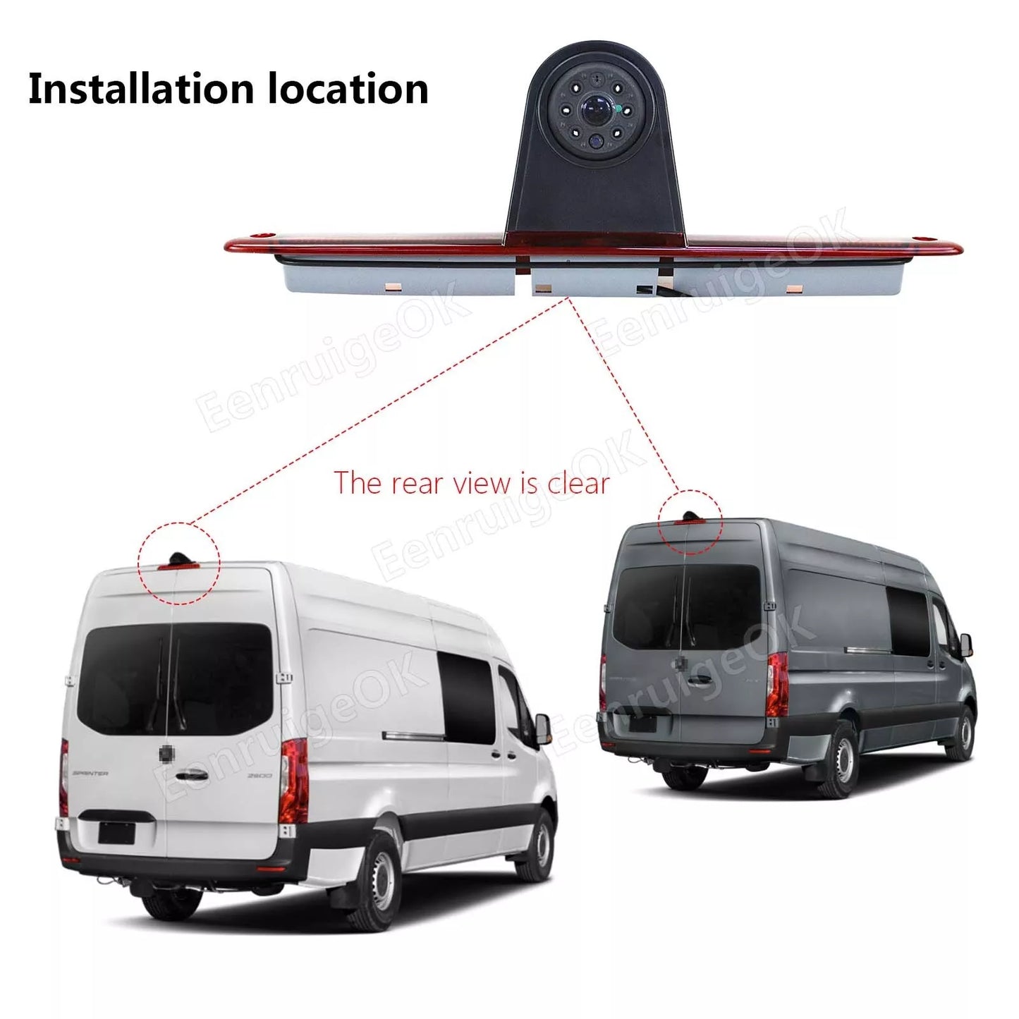 Wireless Brake Light Rear View Camera Kit for Mercedes-Benz Sprinter/VW Crafter