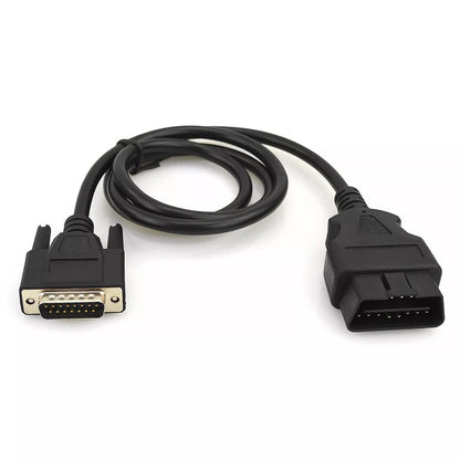 Male 16Pin OBD2 to Male DB15 RS232 Serial Port Diagnostic Extension Cable 1.5m