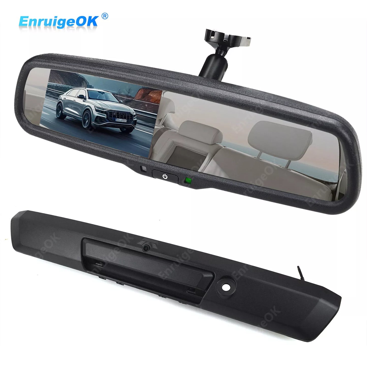 Fit for (2017-2020) Ford Super Duty Tailgate Handle Backup Camera + 4.3" Monitor