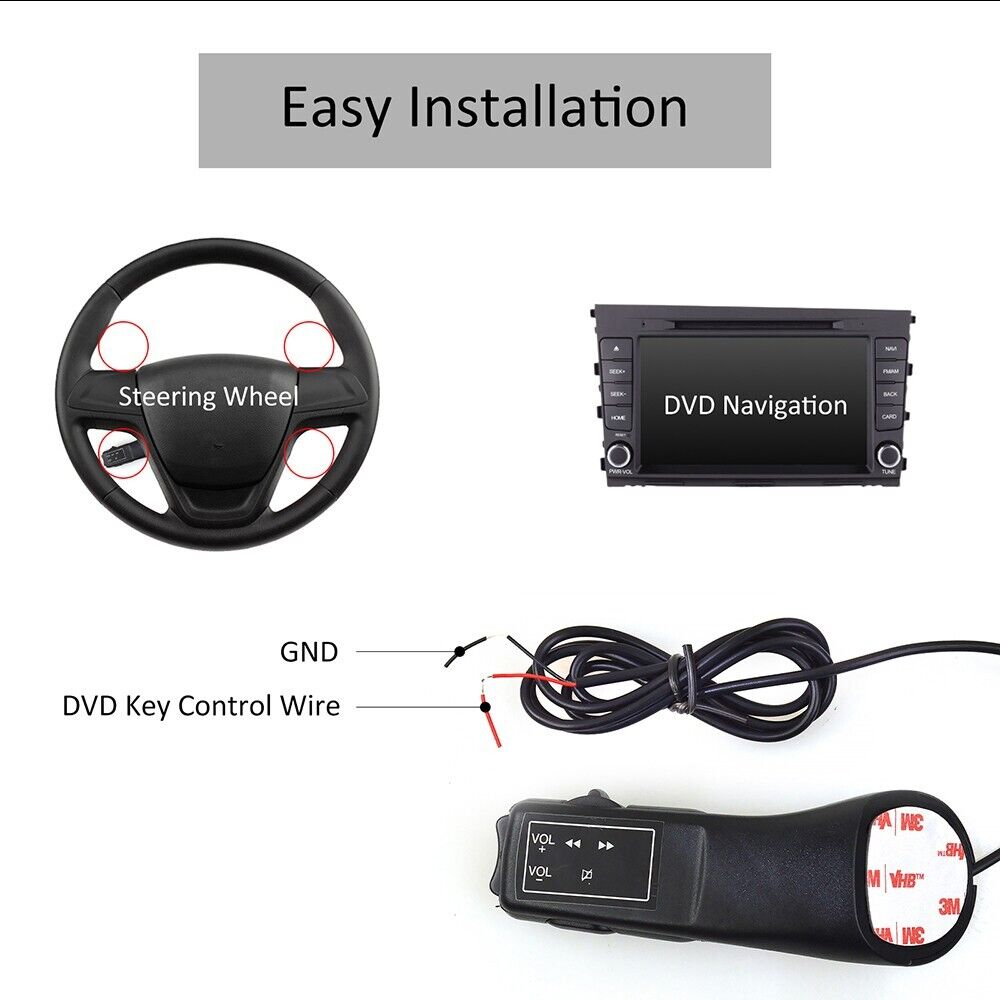 Car Steering Wheel Button Remote Controller For Stereo Radio GPS DVD Universal