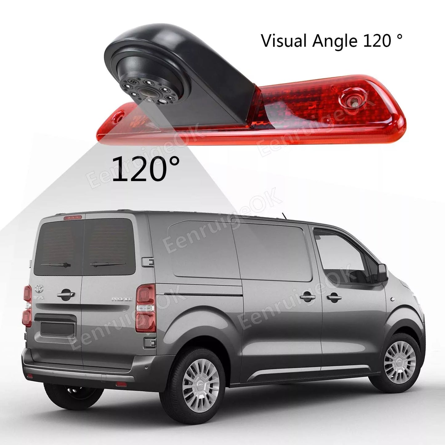 Brake Light Reversing Camera for Citroen Dispatch Peugeot Expert+ 5" Monitor Kit