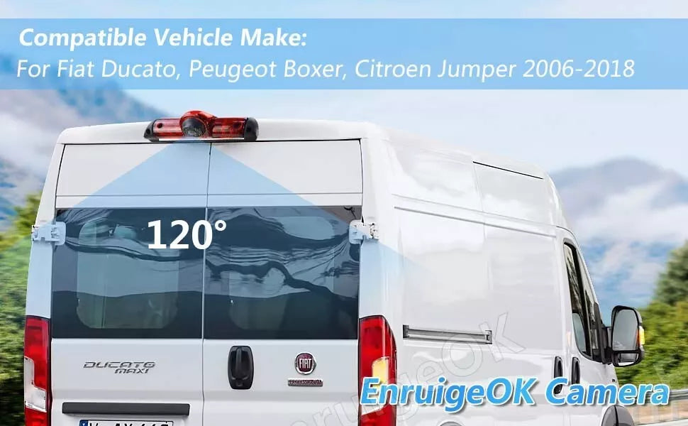 For Fiat Ducato, Citroen Relay, Peugeot Boxer, Brake Light Reversing Camera Kit