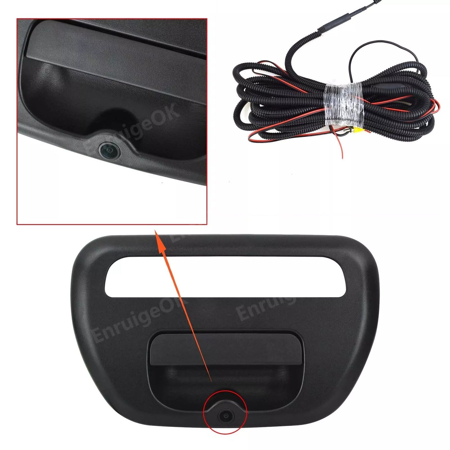 Tailgate Handle Backup Camera for Mitsubishi L200 Triton 2005-2015 +4.3" Monitor