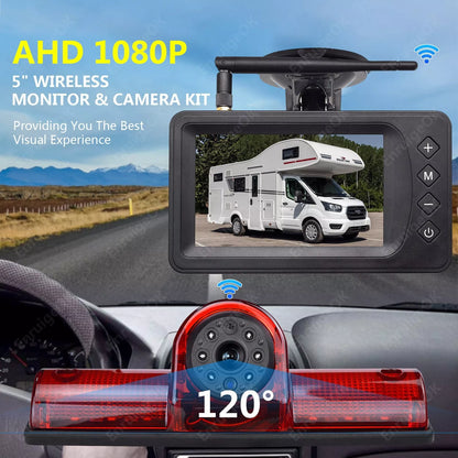 Wireless Universal Surface Mount Third Brake Light Backup Camera for Cargo Vans