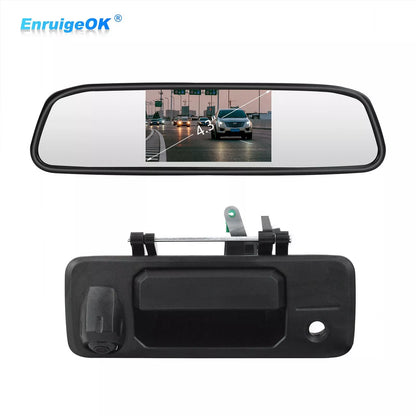 Tailgate Handle Backup Camera for Toyota Tundra 2014-2020 + 4.3'' Mirror Monitor