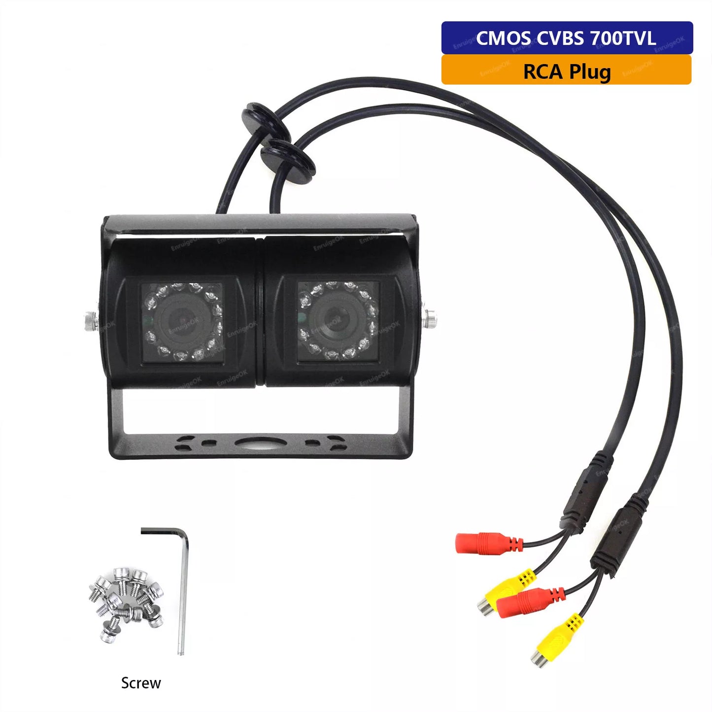 Dual Lens Rear View Reversing Backup Camera for Motorhomes Bus IR Night Vision