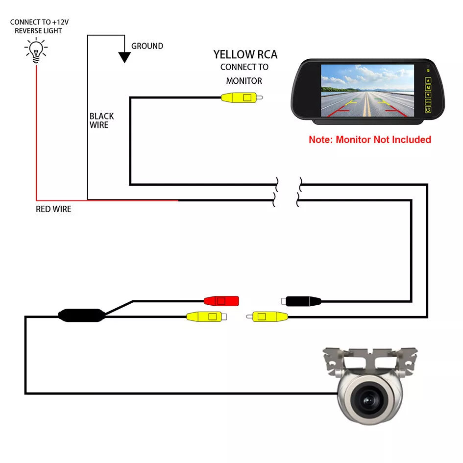 AHD 720P Wide Angle Car Rear View Reverse Backup Camera Night Vision Waterproof