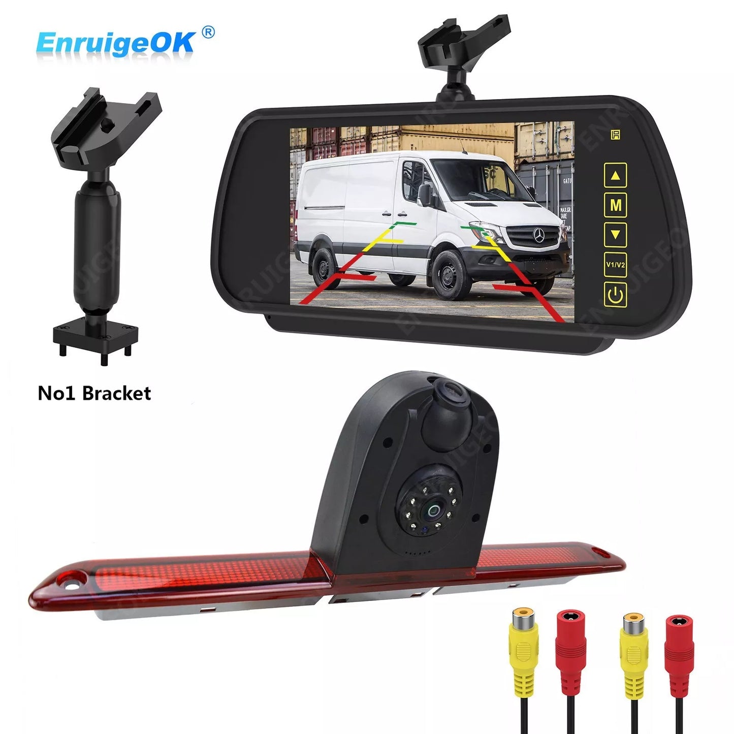 7" Monitor & Brake Light Rear View Camera For Mercedes-Benz Sprinter/ VW Crafter