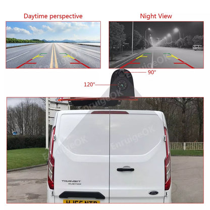 7" Monitor 3rd Brake Light Rear View Backup Camera for Ford Transit Custom Van