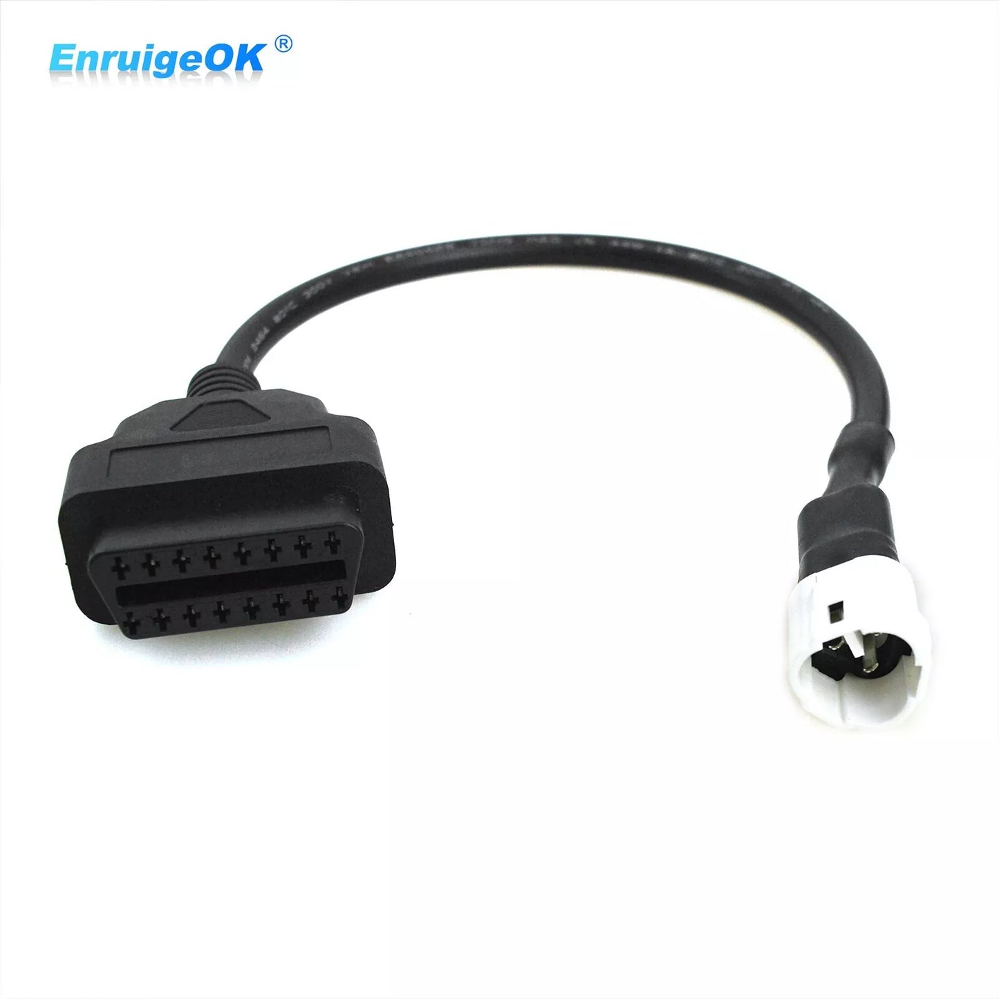 3 Pin to OBD2 Diagnostic Tool Code Reader Adapter Cable for Yamaha Motorcycle