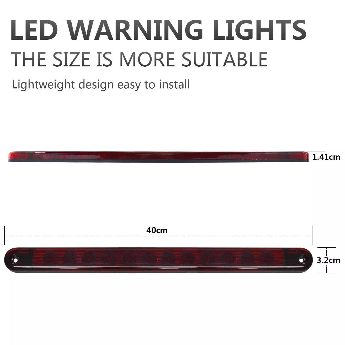 12LED Car Rear Tail Light Side Marker Indicator Warning Light Waterproof DC 12V