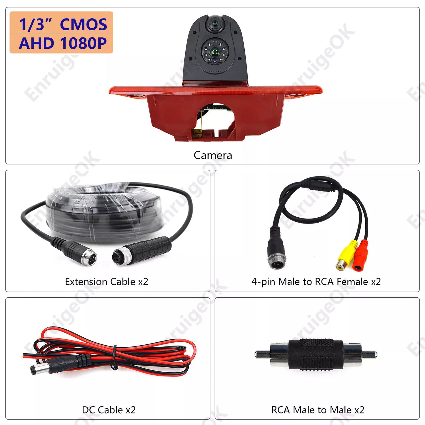 Rear Brake Light Reversing Camera for Peugeot Expert Citroen Jumpy Toyota ProAce