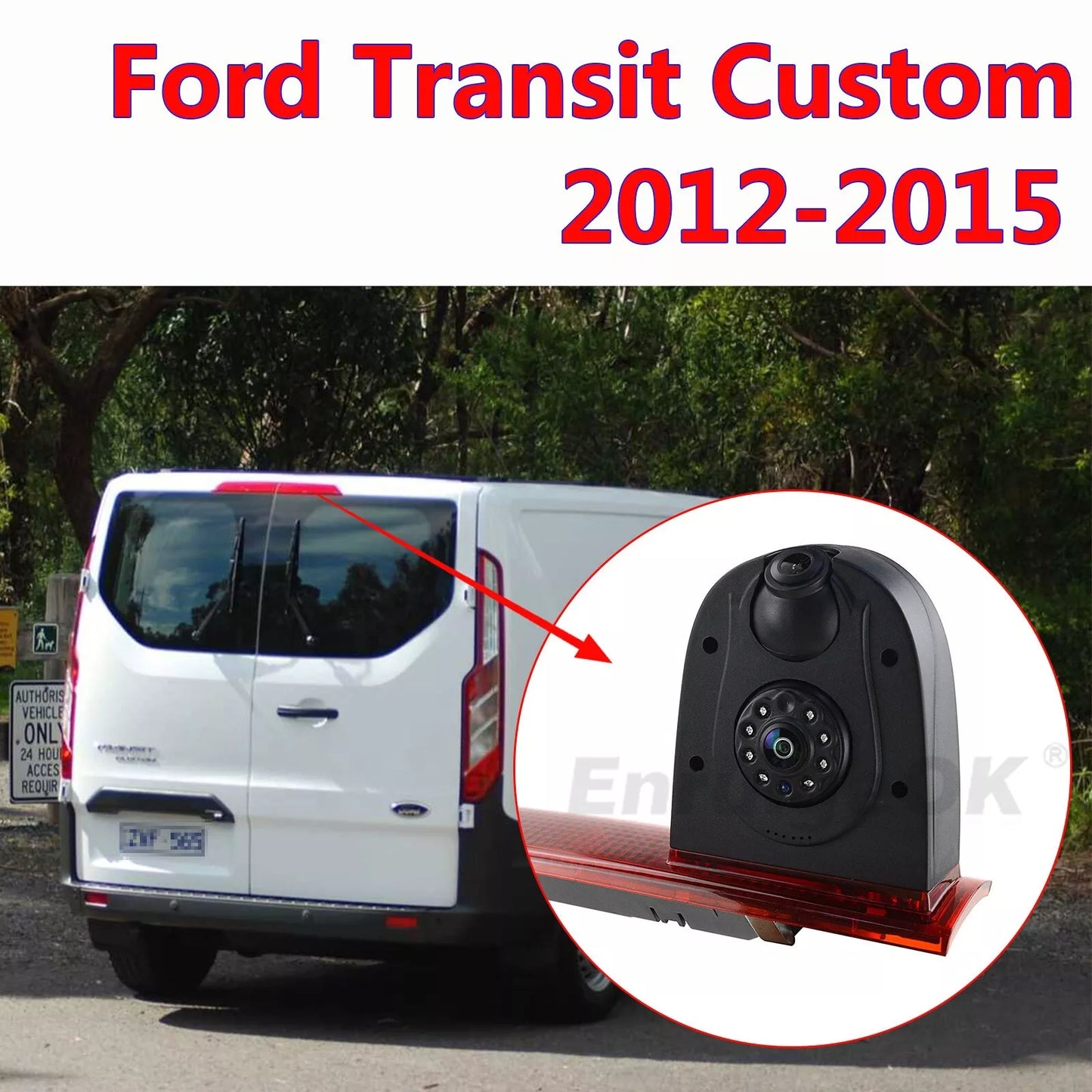 Dual Lens Car Brake Light Rear View Reversing Camera For Ford Transit Custom Van